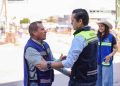 Chepe Guerrero supervisa obra emergente por socavón en Blvd. De Las Américas
