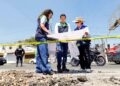 Chepe Guerrero supervisa la construcción de parada de autobús en Avenida Candiles